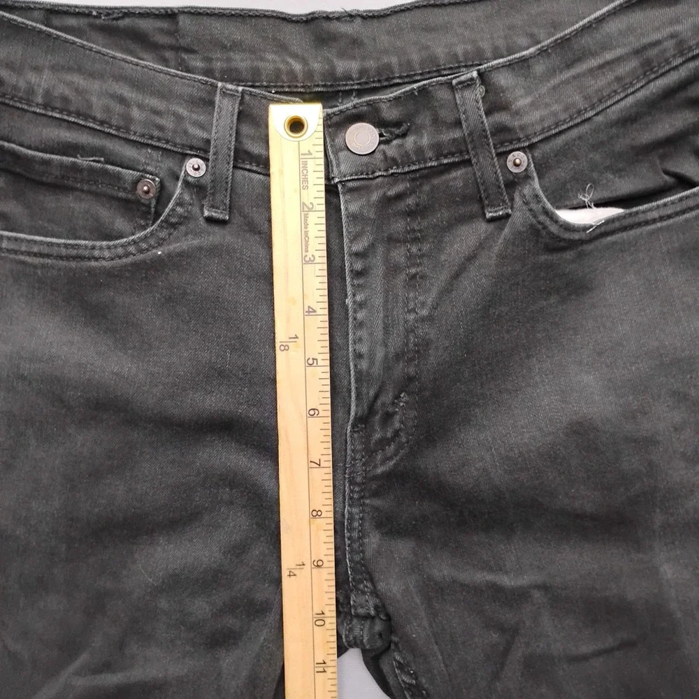 Levis 511 Slim Fit Jeans Mens 31x32 Faded Black Dark Grey Denim